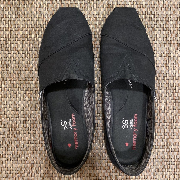 Skechers BOBS 8.5 Black Memory Foam Slip On Shoes - Picture 4 of 9